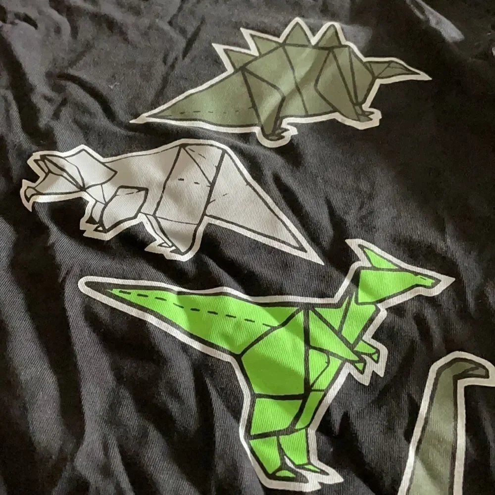 Mish Boys Black Long Sleeve T-Shirt Dinosaur Graphics